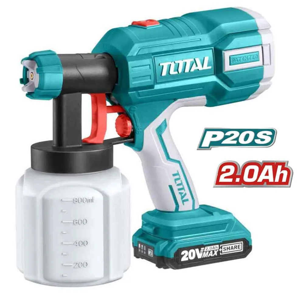 Verniciatore a spruzzo a batteria 20V 2Ah batt. + caricabat. TOTAL TOTTSGLI2001