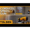 Verniciatore a spruzzo pistola per verniciare a batteria 20V serie MP20V TOLSEN 87334 con batteria litio 20V 2Ah e caricabatteria