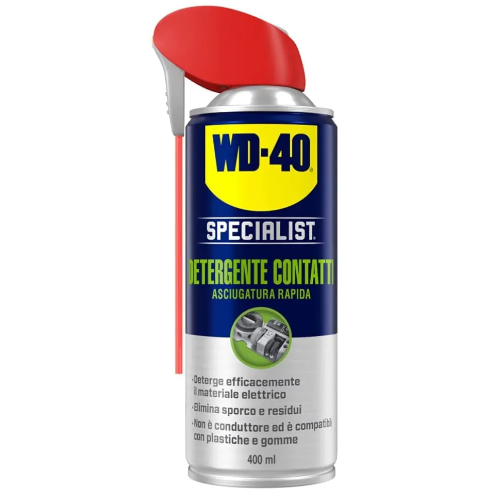WD-40 Detergente spray disossidante per contatti elettrici ml.400 WD40 con erogatore doppia posizione
