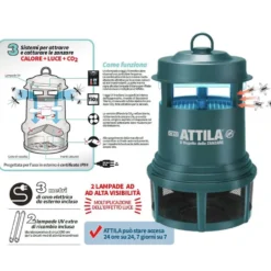 Zanzariera elettrica macchina cattura insetti da esterno CFG ATTILA per aree fino a 1200mq