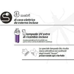 Zanzariera elettrica macchina cattura insetti da esterno CFG ZANZATRAP360 per aree fino a 400mq