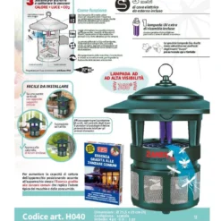 Zanzariera elettrica macchina cattura insetti da esterno CFG ZANZATRAP360 per aree fino a 400mq